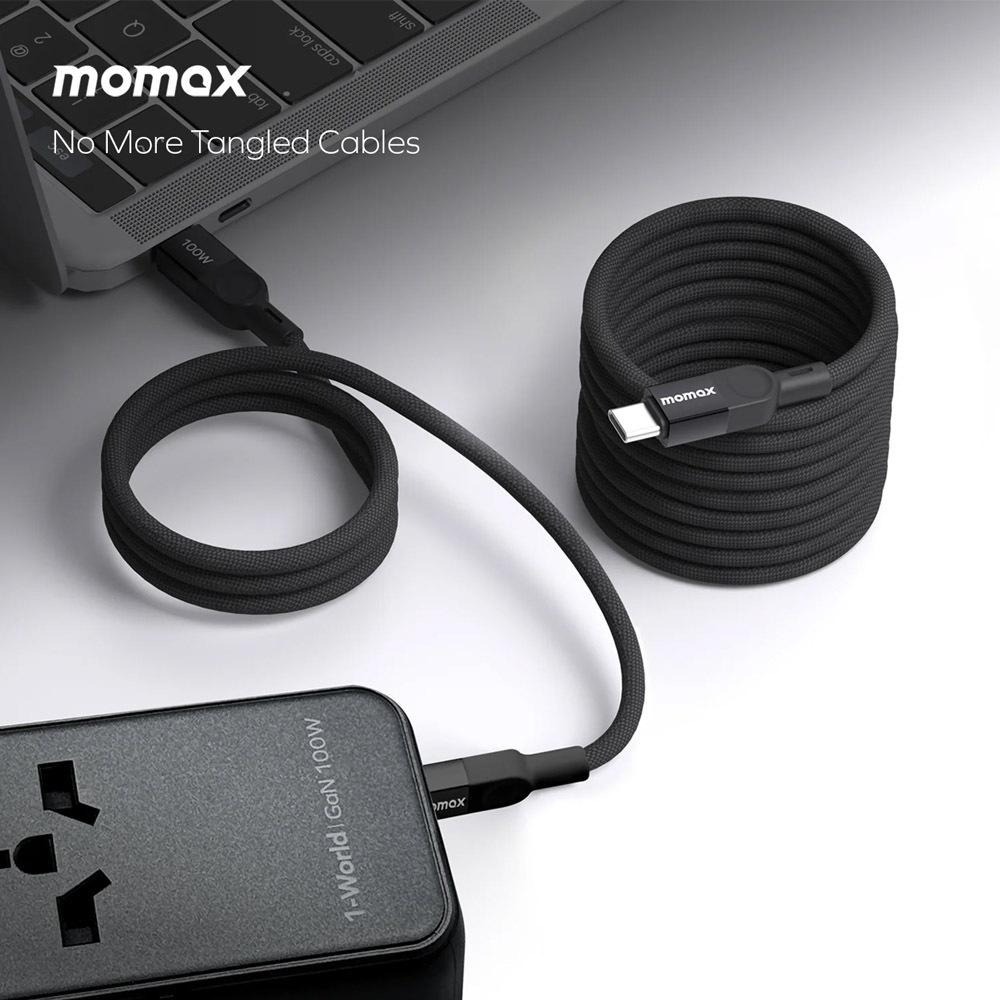 MOMAX Mag Link 1米 USB-C to USB-C 100W USB2.0 磁吸連接線 充電線 傳輸線-細節圖3
