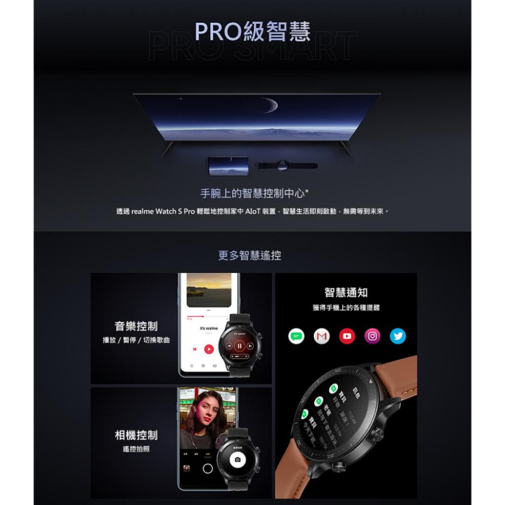 realme Watch S Pro 健康血氧偵測智慧手錶 福利品 拆封品-細節圖9