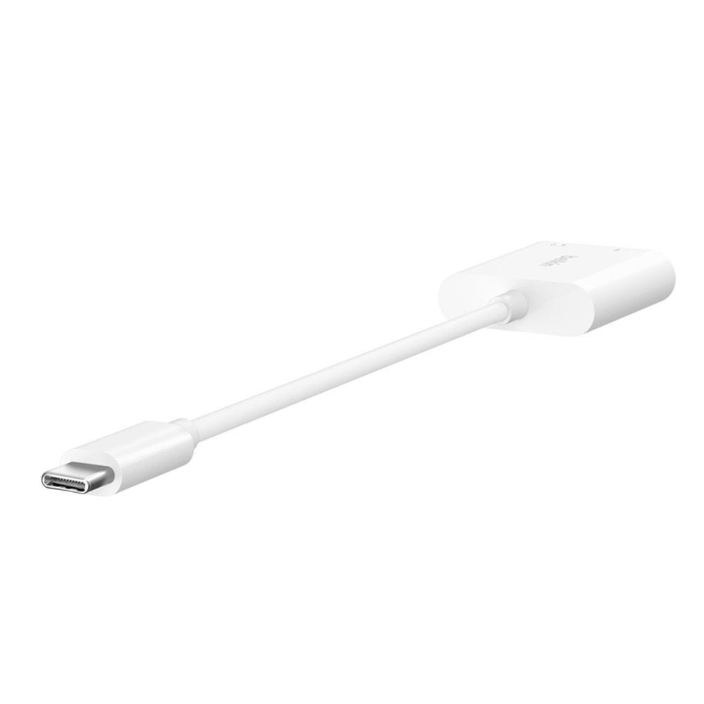 Belkin RockStar 3.5mm 音頻+USB-C充電轉接器(白)USB-C連接 NPA004btWH-細節圖4