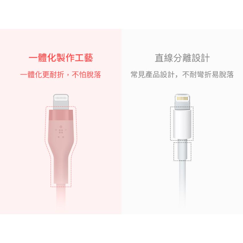 Belkin BOOST↑CHARGE Flex USB-C轉Lightning 傳輸線(1M)CAA009bt充電線-細節圖9