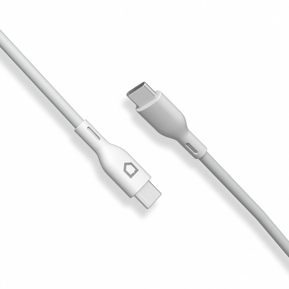 犀牛盾 USB-C to USB-C 白色傳輸線/充電線(1公尺/2公尺) iPhone15 安卓手機 Type C-細節圖2