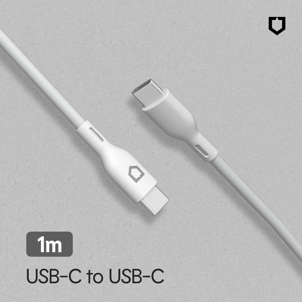 犀牛盾 USB-C to USB-C 白色傳輸線/充電線(1公尺/2公尺) iPhone15 安卓手機 Type C-細節圖3