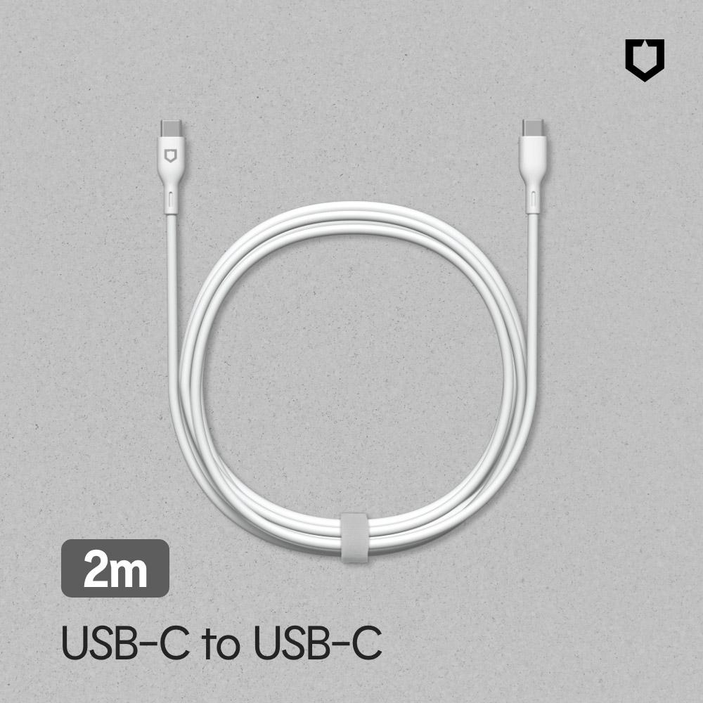 犀牛盾 USB-C to USB-C 白色傳輸線/充電線(1公尺/2公尺) iPhone15 安卓手機 Type C-細節圖4