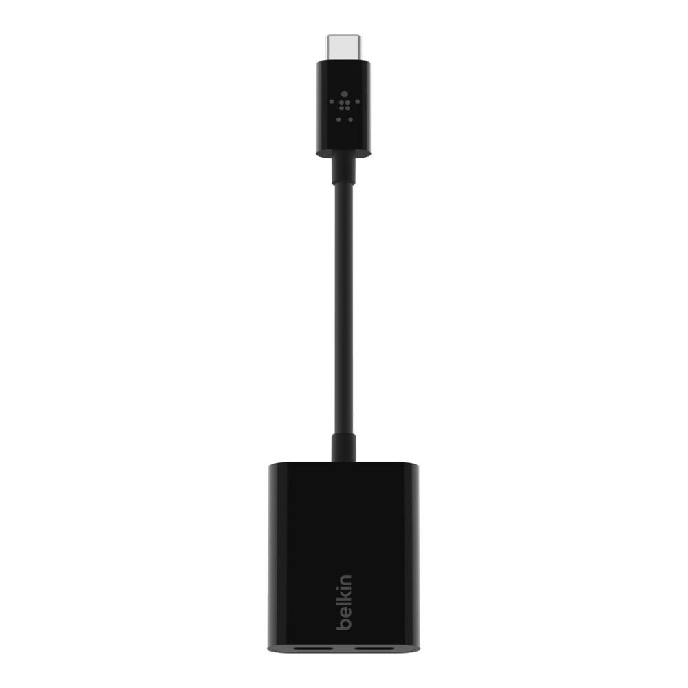 【Belkin】貝爾金 雙Type-C 音訊 + 充電分插器 F7U081btBLK-細節圖4