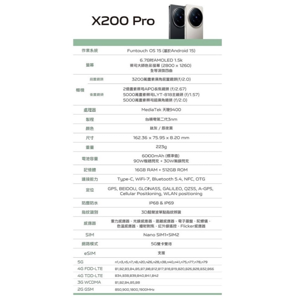 vivo X200 Pro 5G (16G/512G) 6.78吋 智慧型手機 全新機-細節圖11