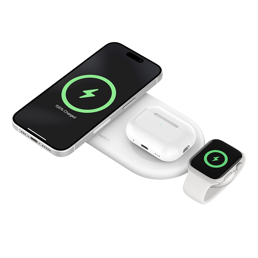 Belkin  BoostCharge Pro Qi2 MagSafe 15W 3合1無線充電板 WIZ022qc-規格圖11