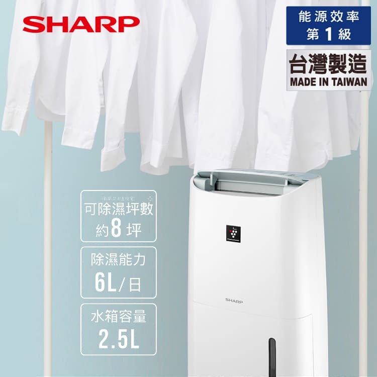 SHARP夏普 6L自動除菌離子 除濕機 DW-L6HT-W 節能標章 台灣公司貨-細節圖5