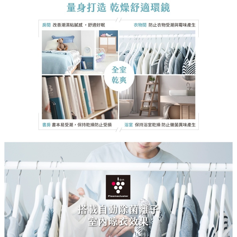 SHARP 夏普 12L 自動除菌離子 2合1 空氣清淨除濕機 DW-P12FT-W --細節圖6