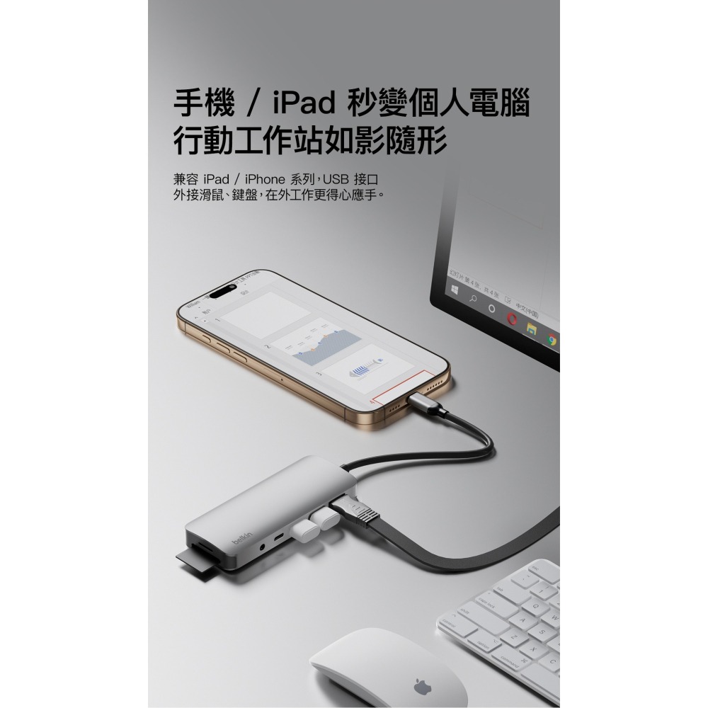 Belkin Connect USB-C 5合1 高速多媒體集線器 AVC007fqSGY-V2-細節圖7