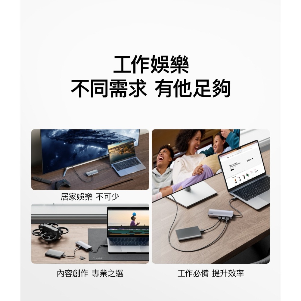 Belkin Connect USB-C 7合1 高速多媒體集線器 AVC009fqSGY-V2-細節圖8