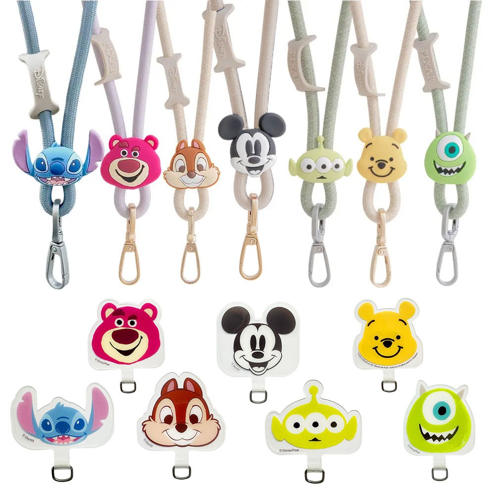 Disney 迪士尼 手機掛繩 奇奇/米奇/三眼怪/大眼仔/維尼/熊抱哥/史迪奇（正版授權）-細節圖2
