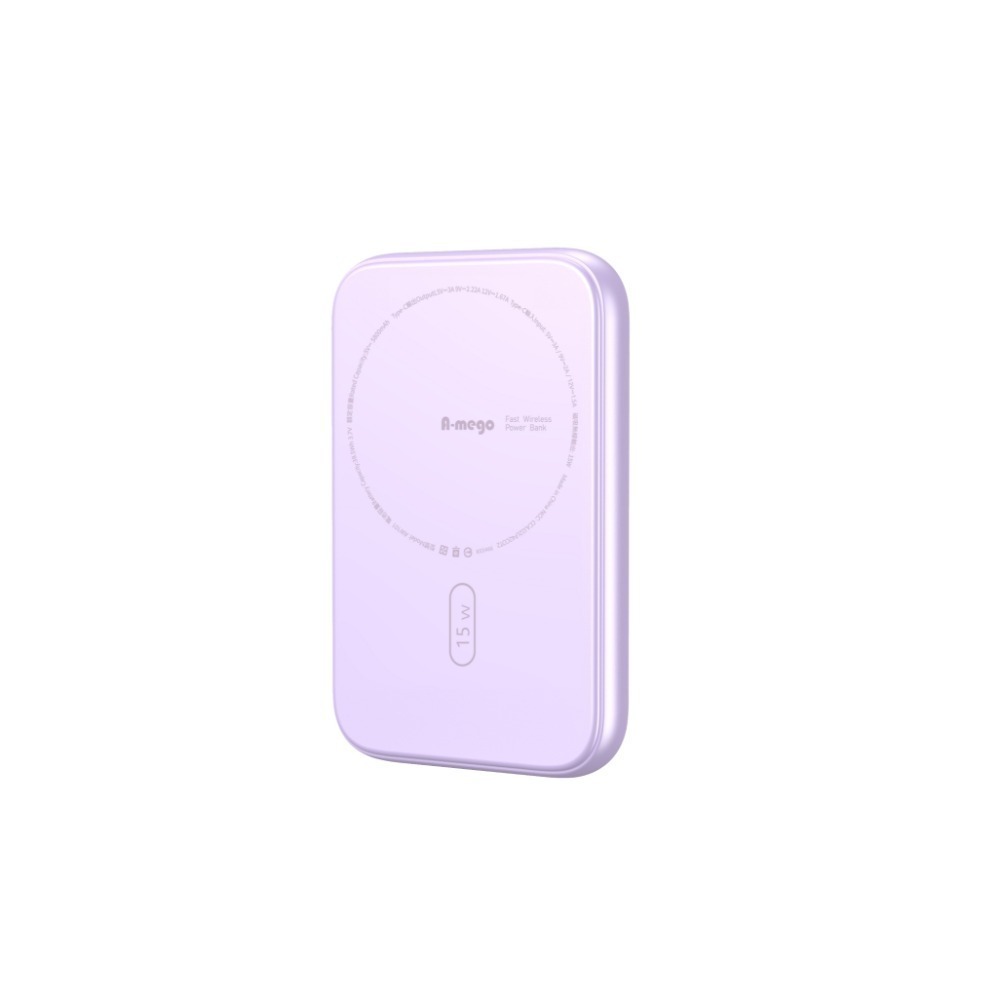 【A-mego】AW101 粉餅機 10000mAh 磁吸無線快充 行動電源 一吸即充 支援 iPhone15/16-規格圖8