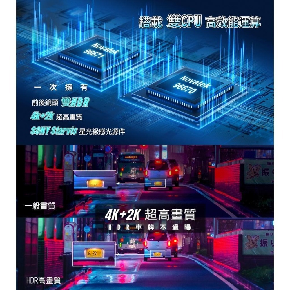 COMTEC EG-1 4K+2K前後雙錄 安全帽型行車記錄器 內建GPS 送128G_原廠授權經銷售後有保障-細節圖3