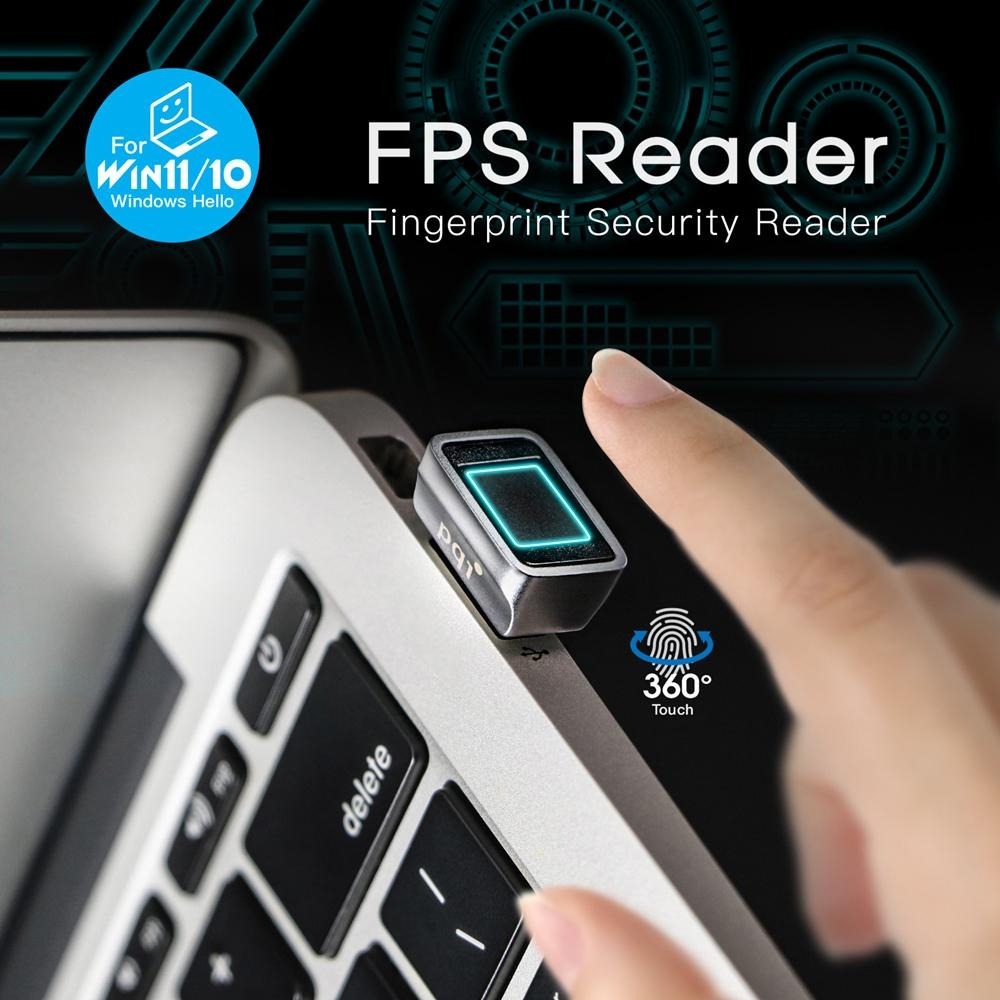 PQI FPS Reader 加密指紋辨識器 USB-A 筆電 電腦加密 指紋鎖 防護資料-細節圖2