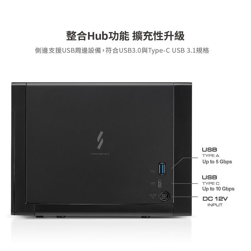 Probox HFR7雙介面USB 3.1 Gen-II 3.5/2.5吋 四層磁碟陣列硬碟外接盒+HUB(支援 2組)-細節圖9