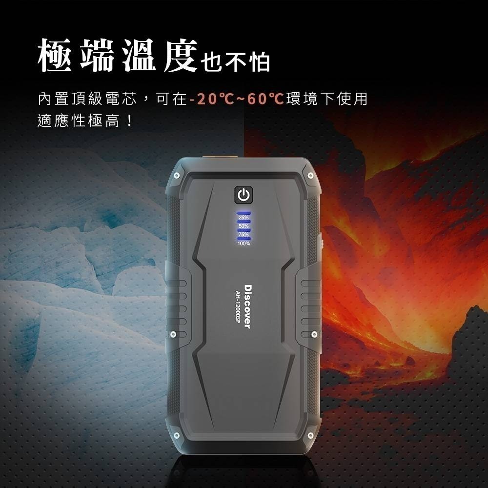 【7-ELEVEN門市團購】飛樂第四代 Discover AH-12000SP汽柴油救車電源 (火焰橘限定款) 送收納包-細節圖8