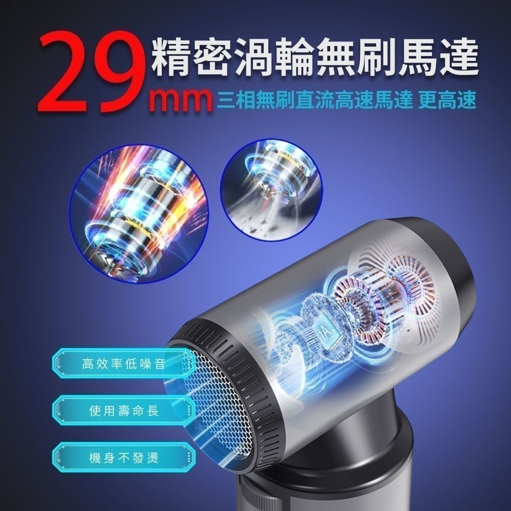 【限時購】A-mego AG500 鋁合金無刷渦輪暴力風槍｜180W強風機×LED照明×極速吹塵｜搭贈全配套件組-細節圖4