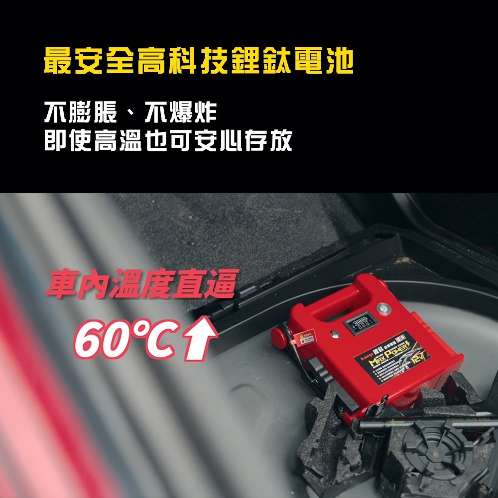A-mego Max-Power AM1000 鋰鈦手提汽柴油救車電霸｜耐高低溫 三年保固｜日本電芯・台灣製造-細節圖4