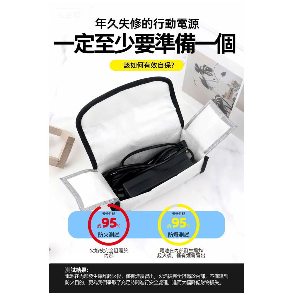 Starsky 行動電源防火防爆袋_安全充電/收納/旅行-細節圖8