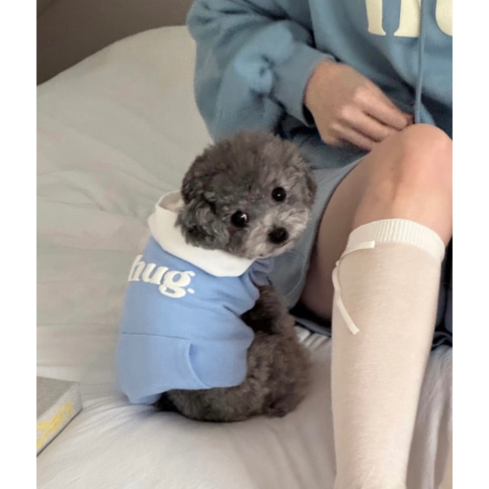 hug水藍款連帽背心-細節圖2