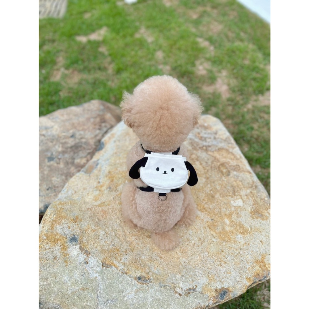 黑白狗造型胸背(含牽繩)-細節圖3