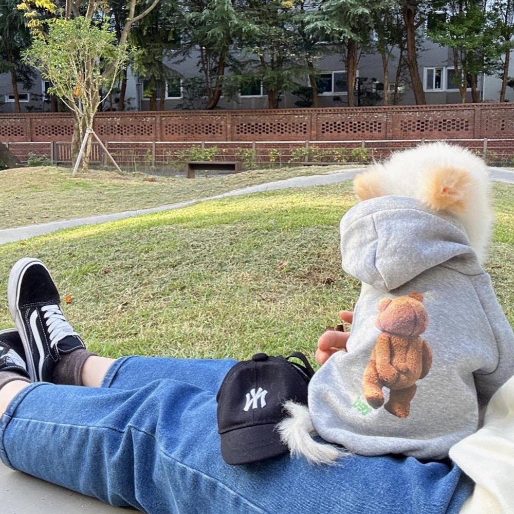 Ted熊連帽外套-灰色-細節圖2