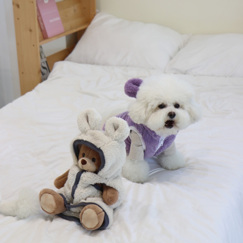 熊熊耳朵絨毛背心-細節圖3