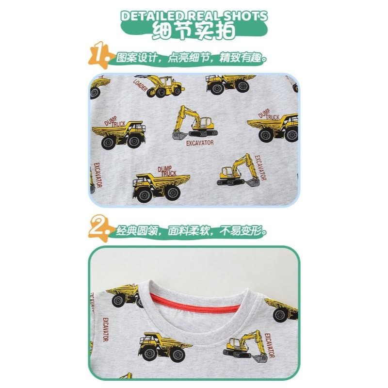 工程車系列純棉短袖上衣-細節圖2