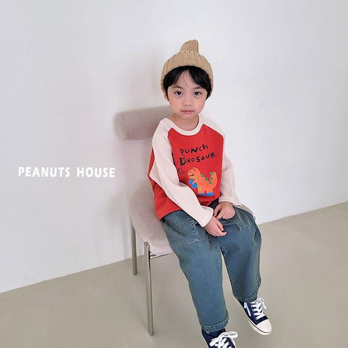 韓國 PEANUTS 工裝牛仔褲-細節圖2