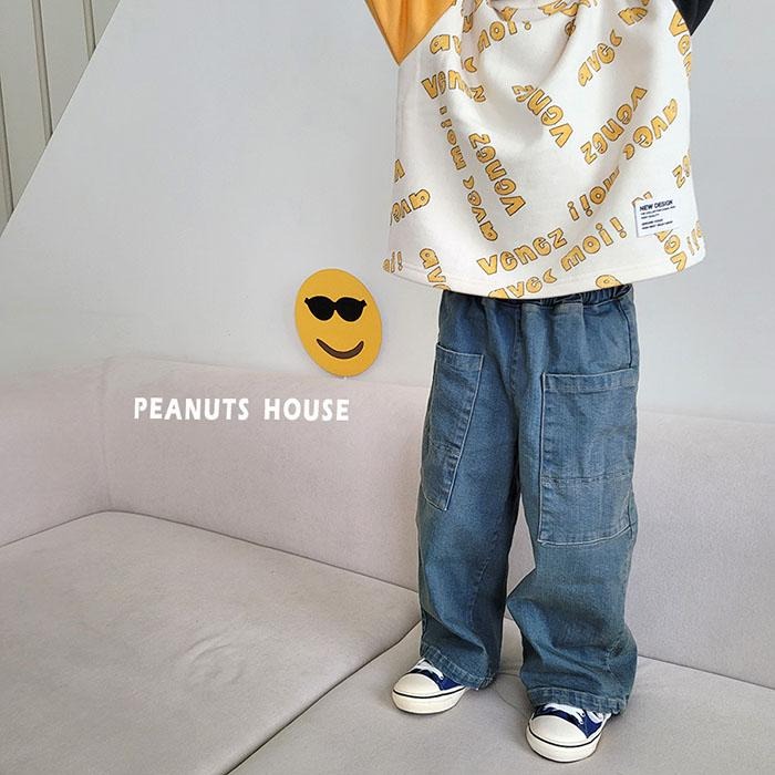 韓國 PEANUTS 工裝牛仔褲-細節圖4