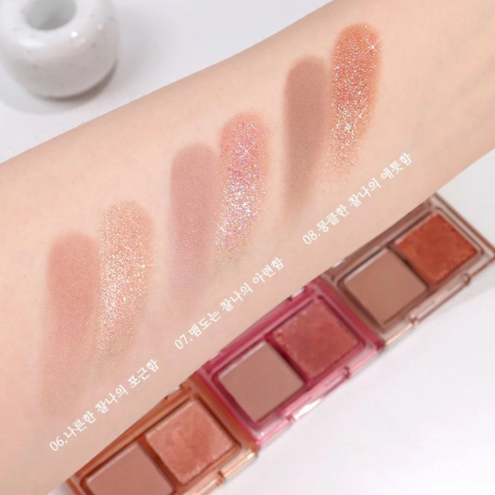 Lilybyred｜點滴時刻眼影盤 雙色眼影 兩色眼影 眼影 霧面 亮片 眼影盤 小巧雙色眼影盤｜DBK生活美學｜-細節圖5