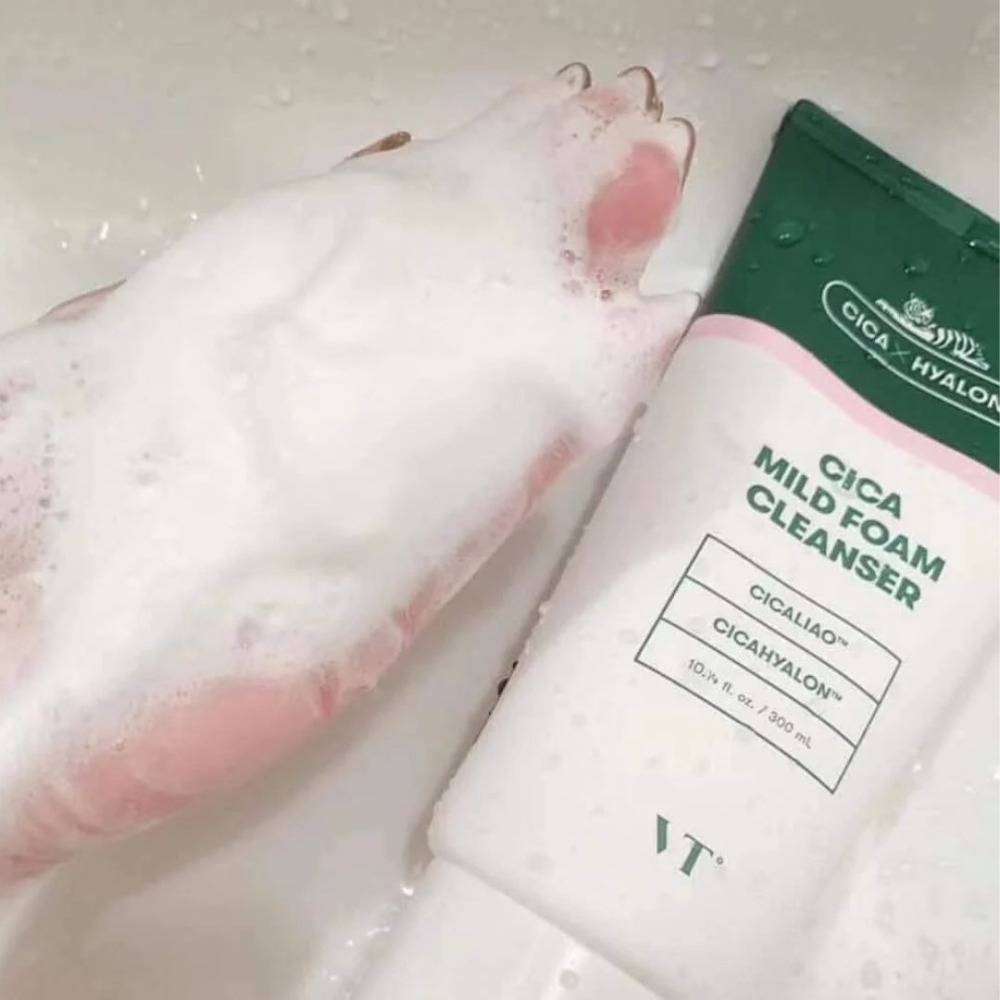 VT COSMETICS｜積雪草溫和泡沫洗面乳BTS老虎 洗面乳 溫和 保濕滋潤 300ml ｜DBK生活美學｜-細節圖4