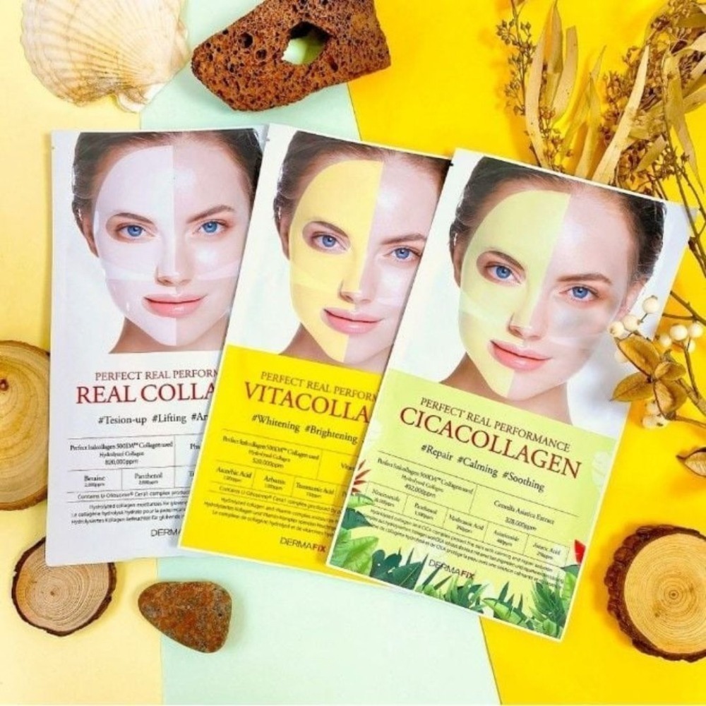 dermafix | 貴婦面膜 組合 免沖洗 膠原蛋白 3D 眼膜 醫美 積雪草 VITA 面膜｜DBK生活美學｜-細節圖4