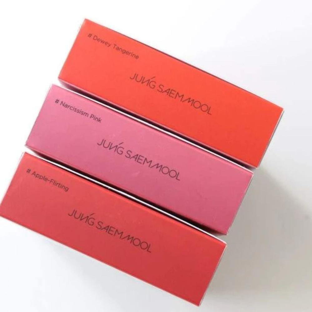 JUNG SAEM MOOL｜經典釉面唇膏組合 口紅 唇釉 水潤 粉色 愛心手鏡 李孝利 鏡子｜DBK生活美學｜-細節圖2