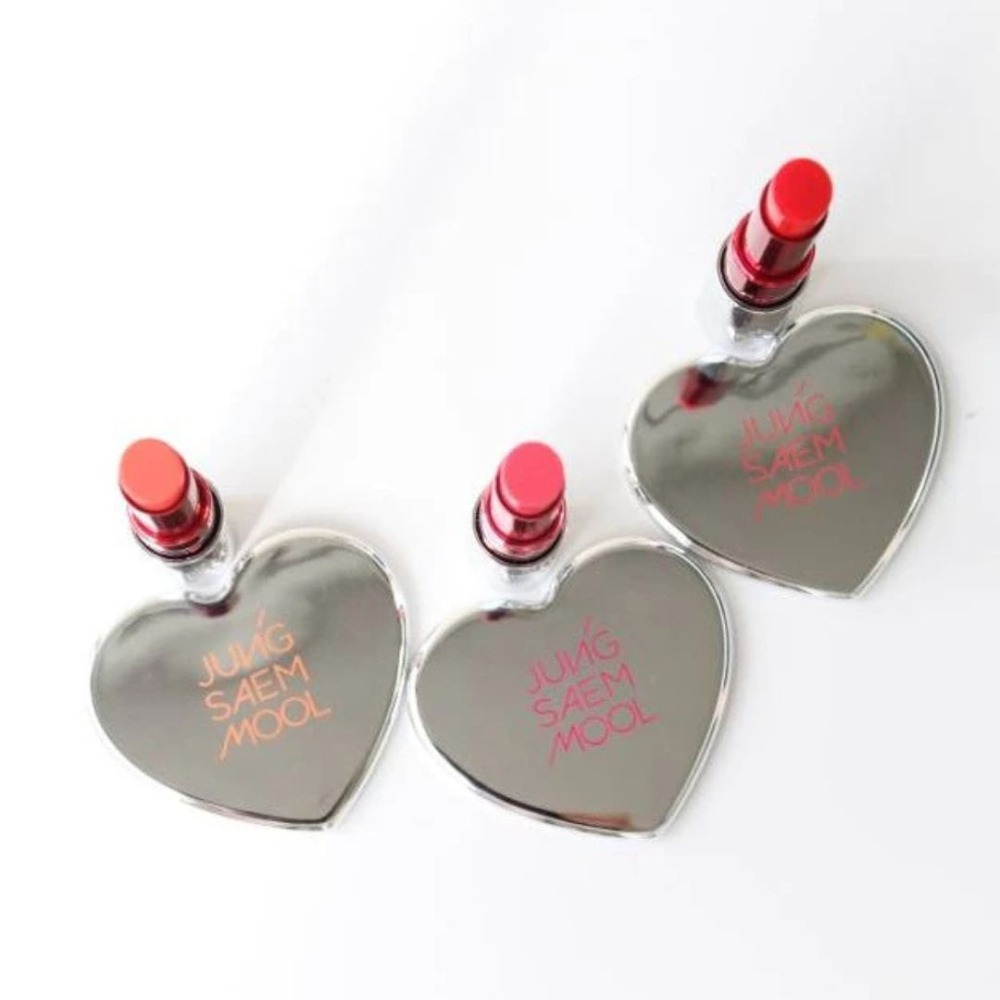 JUNG SAEM MOOL｜經典釉面唇膏組合 口紅 唇釉 水潤 粉色 愛心手鏡 李孝利 鏡子｜DBK生活美學｜-細節圖4