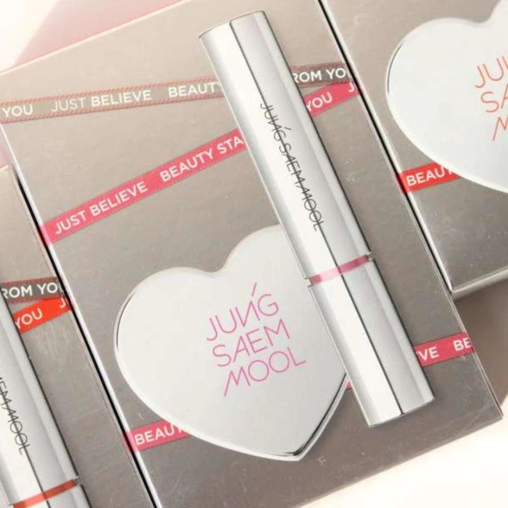 JUNG SAEM MOOL｜經典釉面唇膏組合 口紅 唇釉 水潤 粉色 愛心手鏡 李孝利 鏡子｜DBK生活美學｜-細節圖5