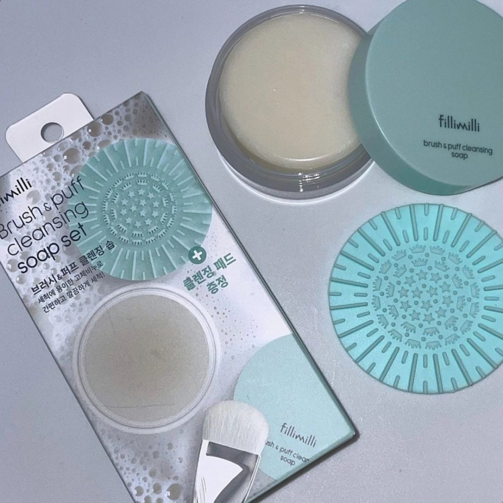 fillimilli｜刷具清潔組 清洗皂 清洗墊 化妝刷 刷具 粉撲 清潔 彩妝 清潔 專用收納盒｜DBK生活美學｜-細節圖3