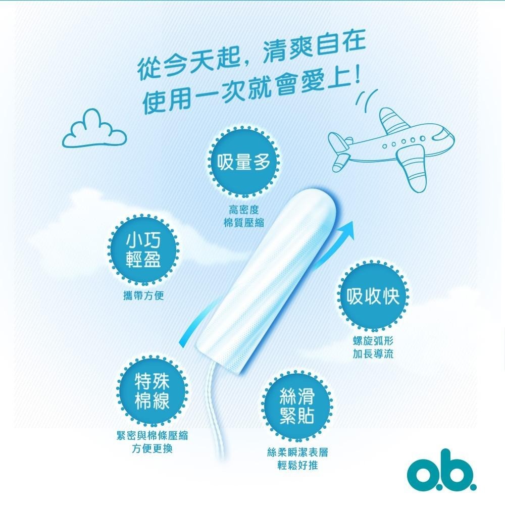 歐碧 衛生棉條量多夜安型(16條/盒) 多入組4入/6入【官方旗艦館】-細節圖3