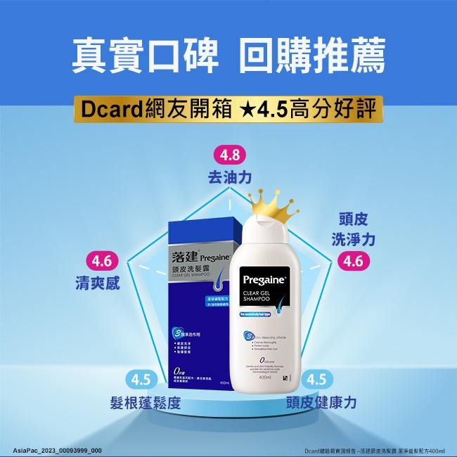 落建 Pregaine 頭皮洗髮露-潔淨健髮配方 400ml 【官方旗艦館】-細節圖9