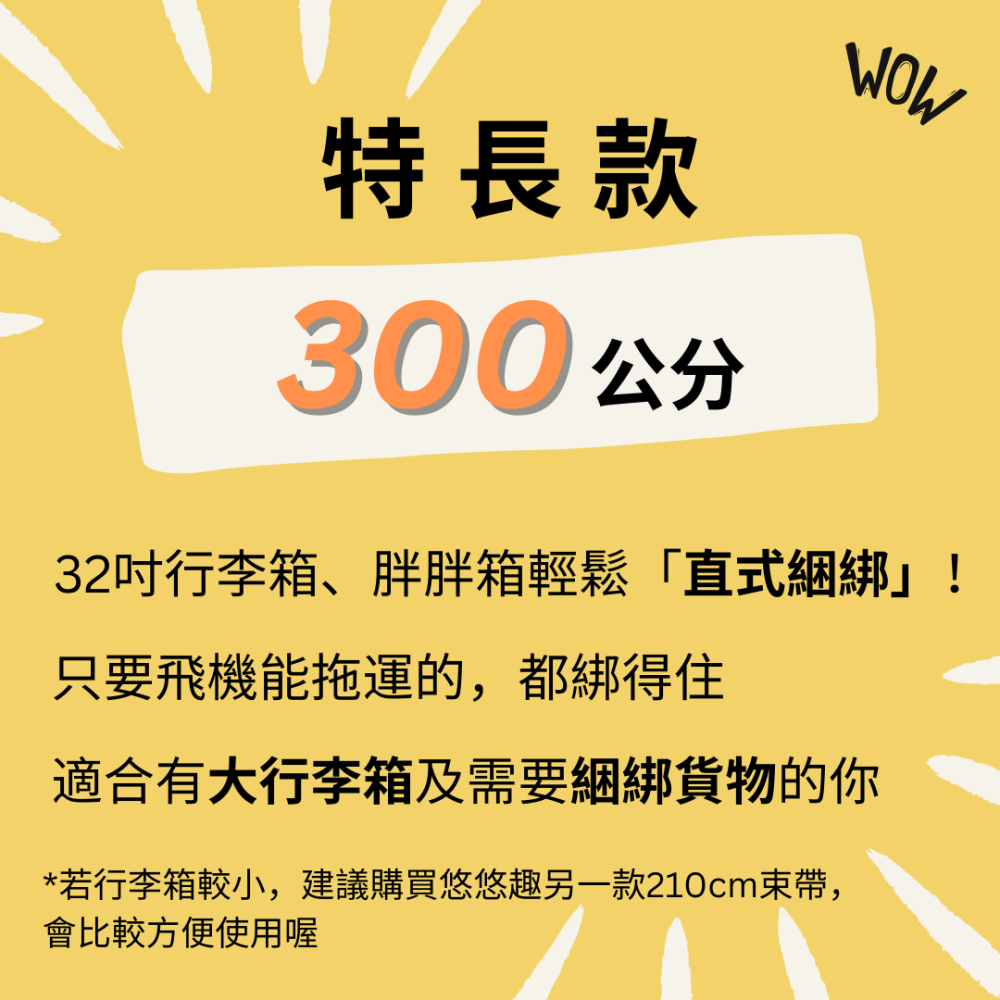 【悠悠趣】特長束帶 胖胖箱行李束帶 300公分 魔鬼粘束帶 貨物綑綁帶 棧板固定帶 32吋行李箱綁帶 加長黏扣帶 行李帶-細節圖8