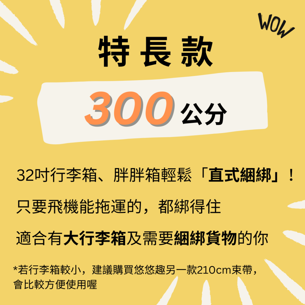 ﹝悠悠趣】特長束帶 胖胖箱行李束帶 300公分 魔鬼粘束帶 貨物綑綁帶 棧板固定帶 32吋行李箱綁帶 加長黏扣帶 行李帶-細節圖6