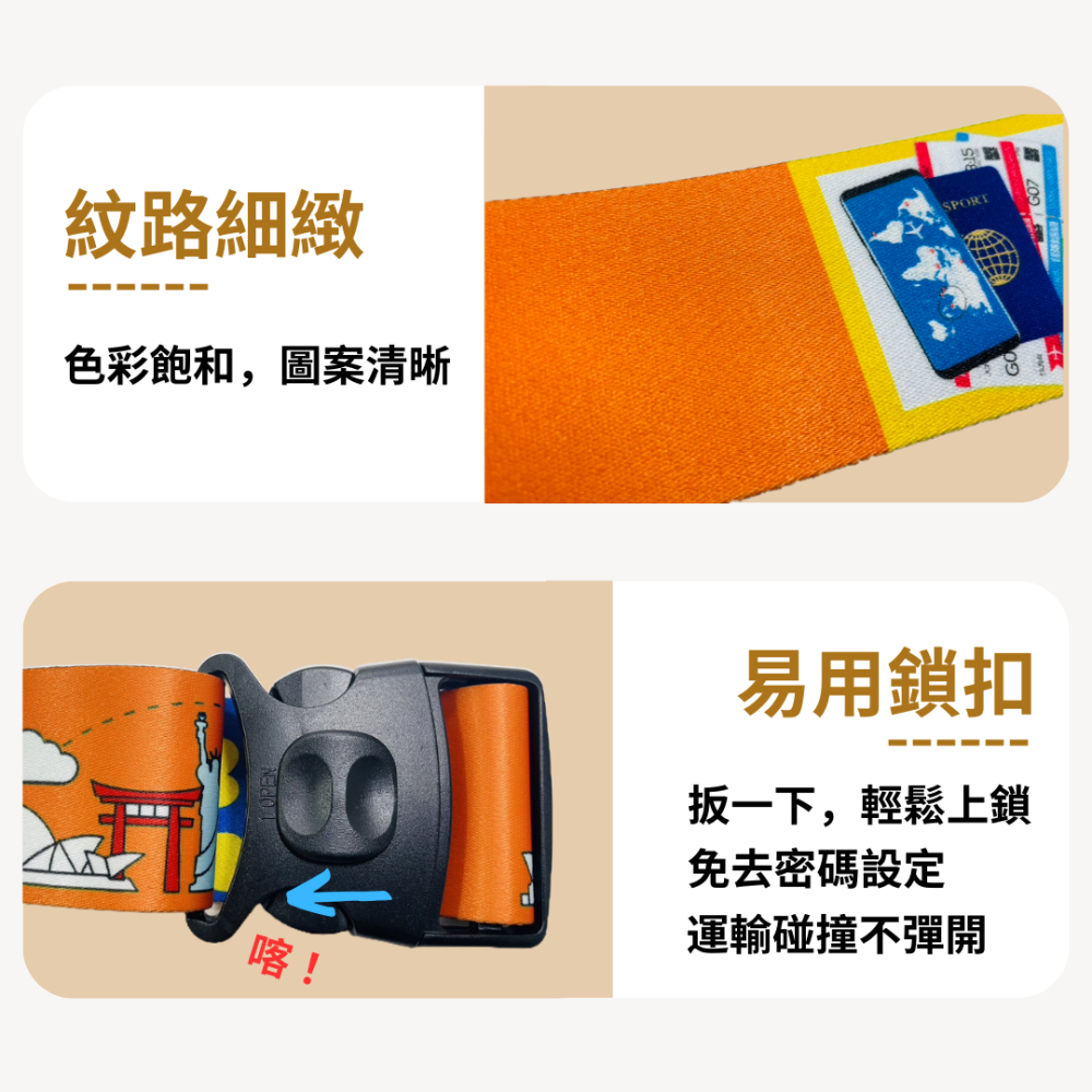 【悠悠趣】織帶行李箱綁帶 彩色行李束帶 扣具束帶 行李帶 行李條 旅行箱綁帶 行李箱固定帶 行李打包帶 外送箱綑綁帶-細節圖3