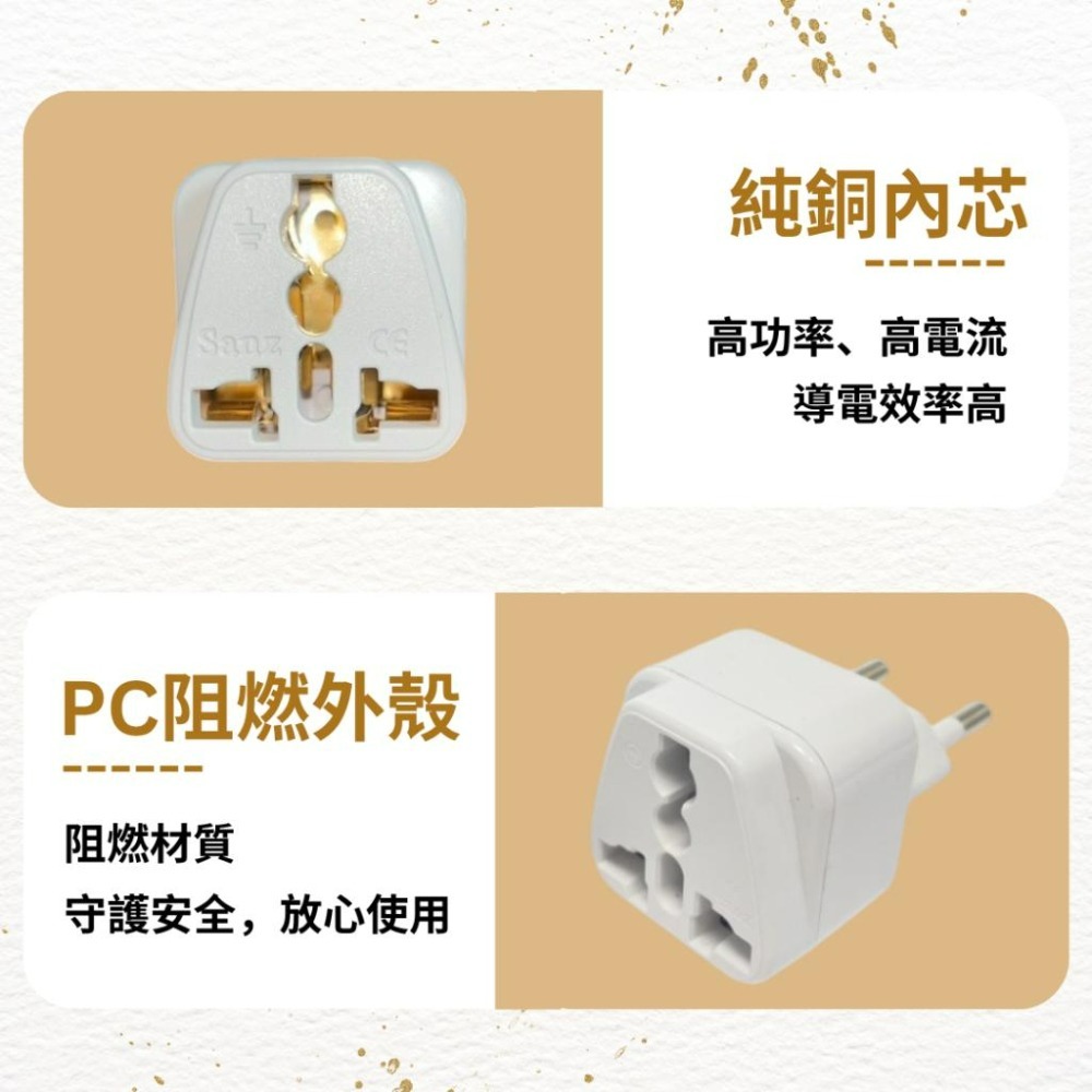 【悠悠趣】瑞士轉接頭 義大利 純銅轉接頭 歐規小圓 4.0mm 菱形插腳 旅遊轉換插頭 臺灣轉瑞士-細節圖7