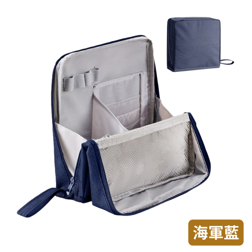 【悠悠趣】站立式化妝包 刷具包 大容量化妝包 磁吸式 放手機 彩妝收納包 旅行便攜化妝包 手提化妝包 隨身化妝包 盥洗包-規格圖9