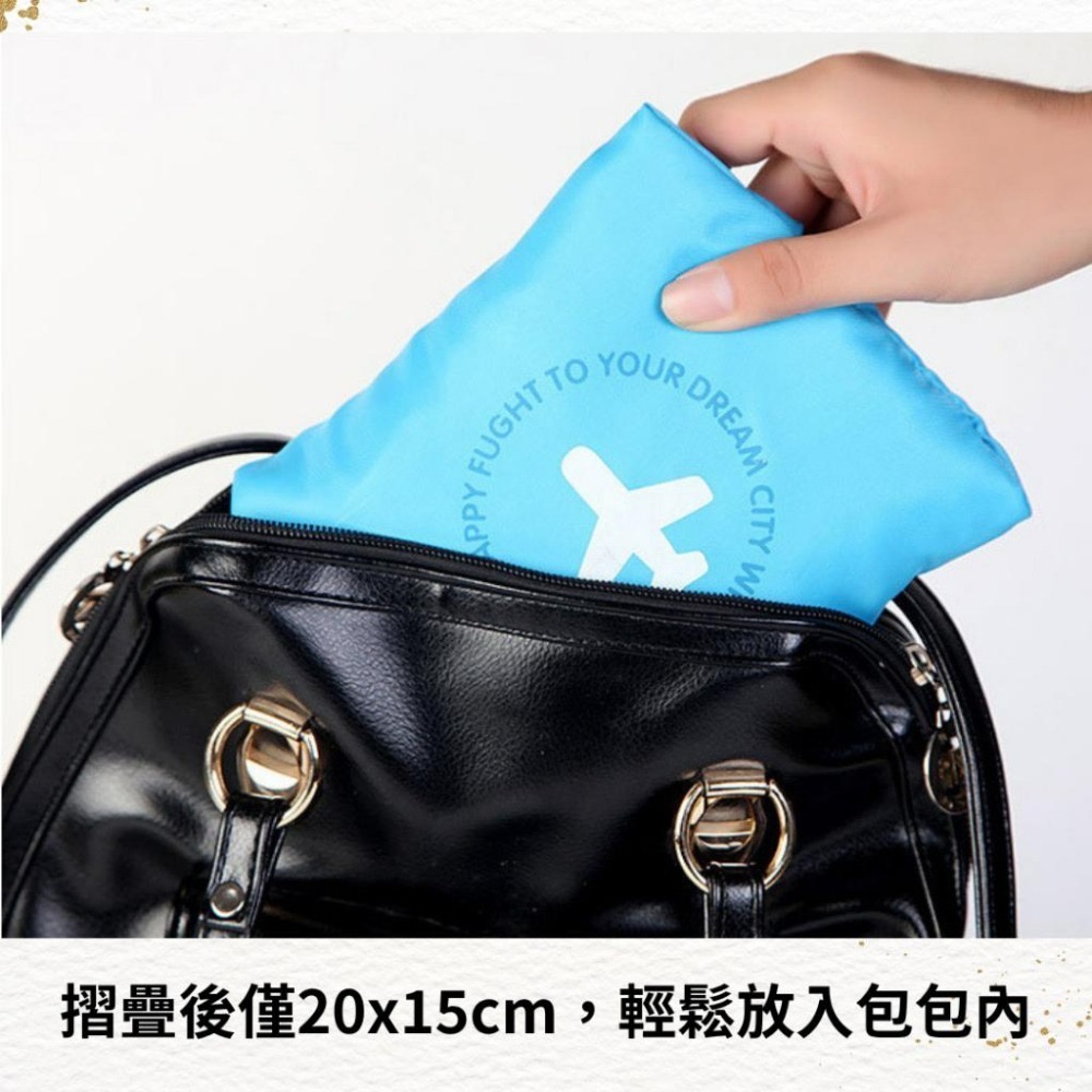 【悠悠趣】韓版摺疊旅行袋 旅行收納包 飛機包 旅行包 收納袋 拉桿行李袋 摺疊收納 手提袋 出國收納 行李拉桿包 登機包-細節圖8