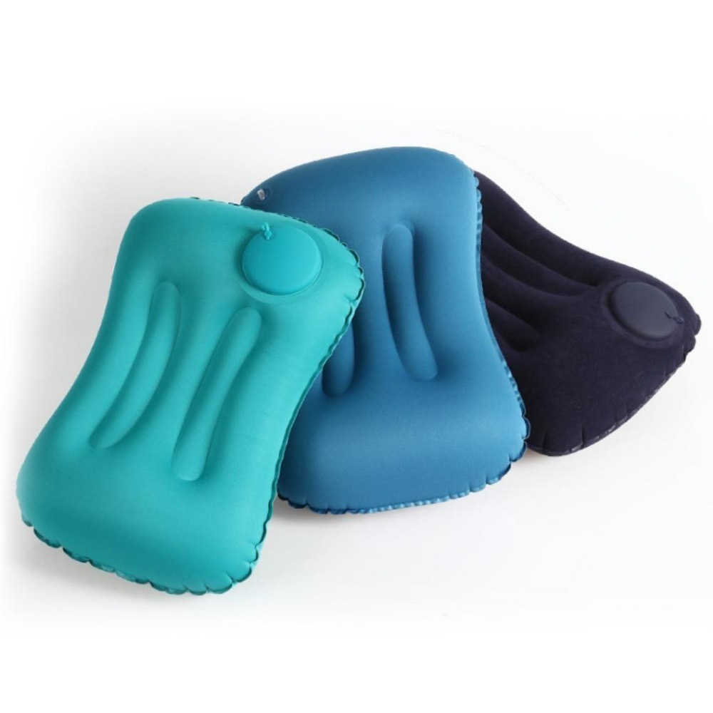 【悠悠趣】按壓充氣腰枕 牛奶絲 午睡枕 趴睡枕 方枕 飛機枕 充氣枕 旅行枕 外出枕 車上枕頭 摺疊枕 午休枕 靠背枕-細節圖2