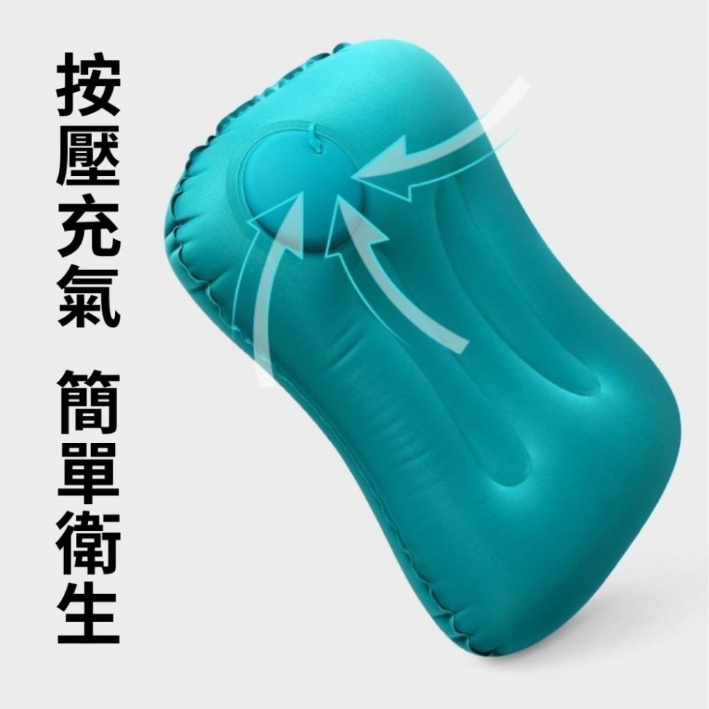 【悠悠趣】按壓充氣腰枕 牛奶絲 午睡枕 趴睡枕 方枕 飛機枕 充氣枕 旅行枕 外出枕 車上枕頭 摺疊枕 午休枕 靠背枕-細節圖6
