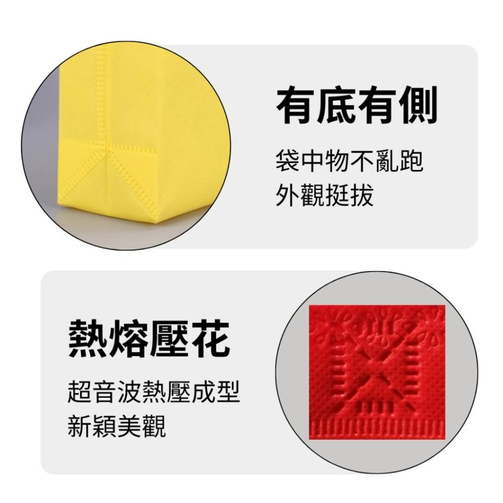 【悠悠趣】不織布袋 環保袋 有底有側 直立式 無紡袋 收納袋 手提袋 購物袋 禮品袋 廣告袋 資料袋 活動贈品-細節圖3