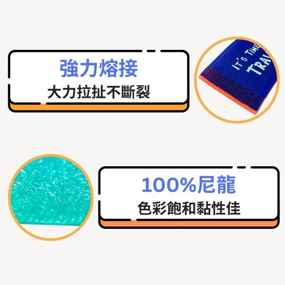 【悠悠趣】臺灣製造 印刷 300公分魔鬼氈束帶 行李束帶 趴趴go 加長版行李綁帶 直式綑綁 胖胖箱專用 粘扣帶 束箱帶-細節圖4