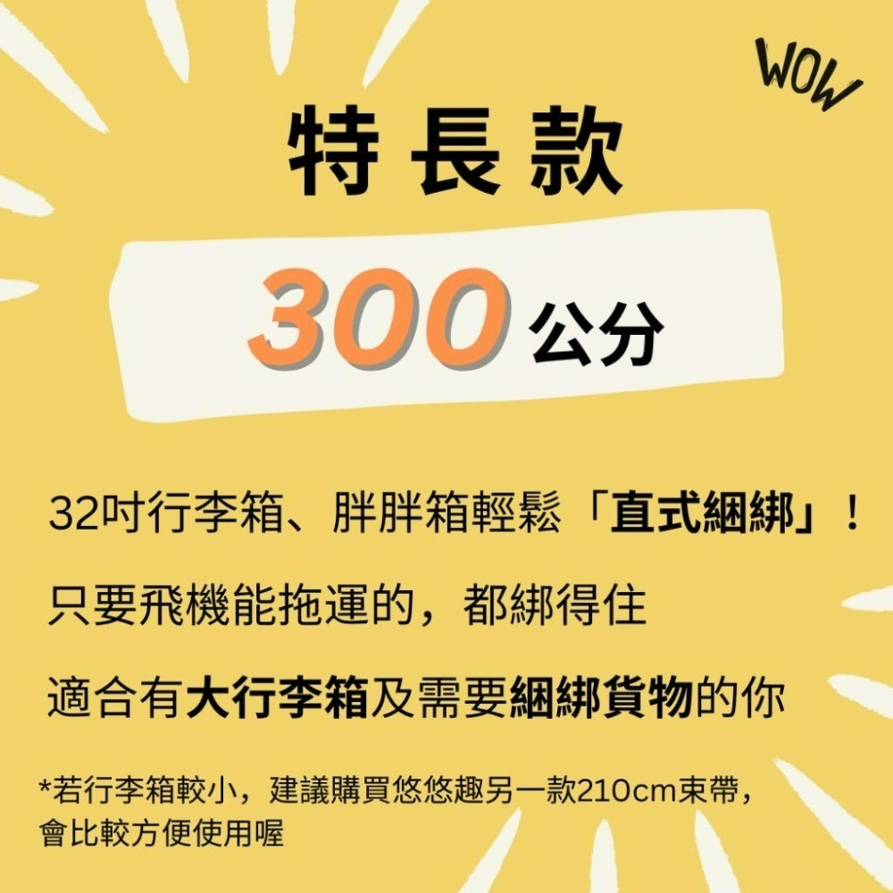 【悠悠趣】臺灣製造 印刷 300公分魔鬼氈束帶 行李束帶 趴趴go 加長版行李綁帶 直式綑綁 胖胖箱專用 粘扣帶 束箱帶-細節圖9